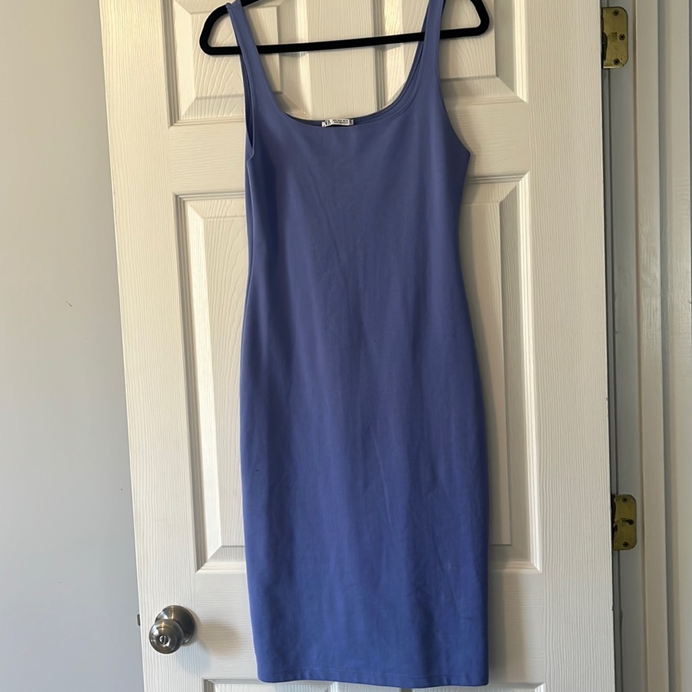 ZARA BODY CON PURPLE MIDI DRESS